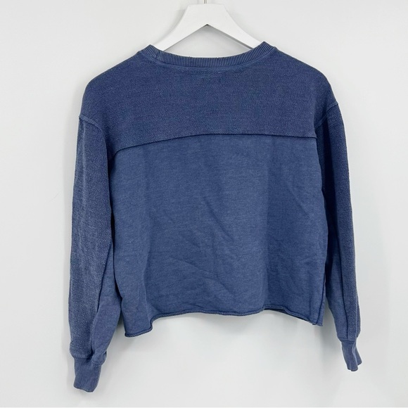 Aerie Blue Cropped Sweatshirt Size Small - Picture 7 of 7
